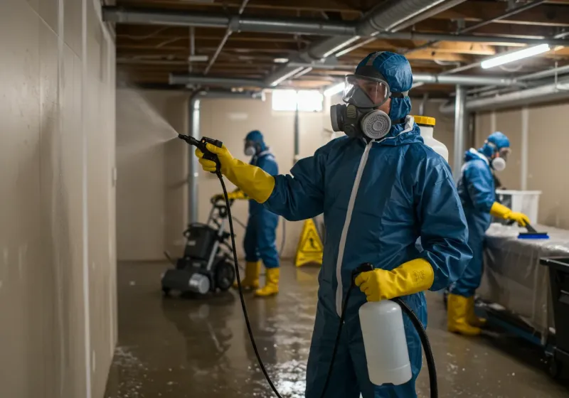 Basement Sanitization and Antimicrobial Treatment process in Forest City, NC